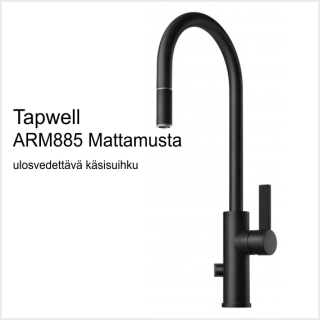 Tapwell ARM885 Mattamusta. Korkeus 487 mm, asennusaukko 40 mm.